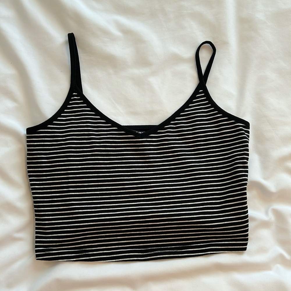 stripped shein tank top